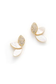 Delicate Petal Crystal Studs by Slate & Willow Accessories
