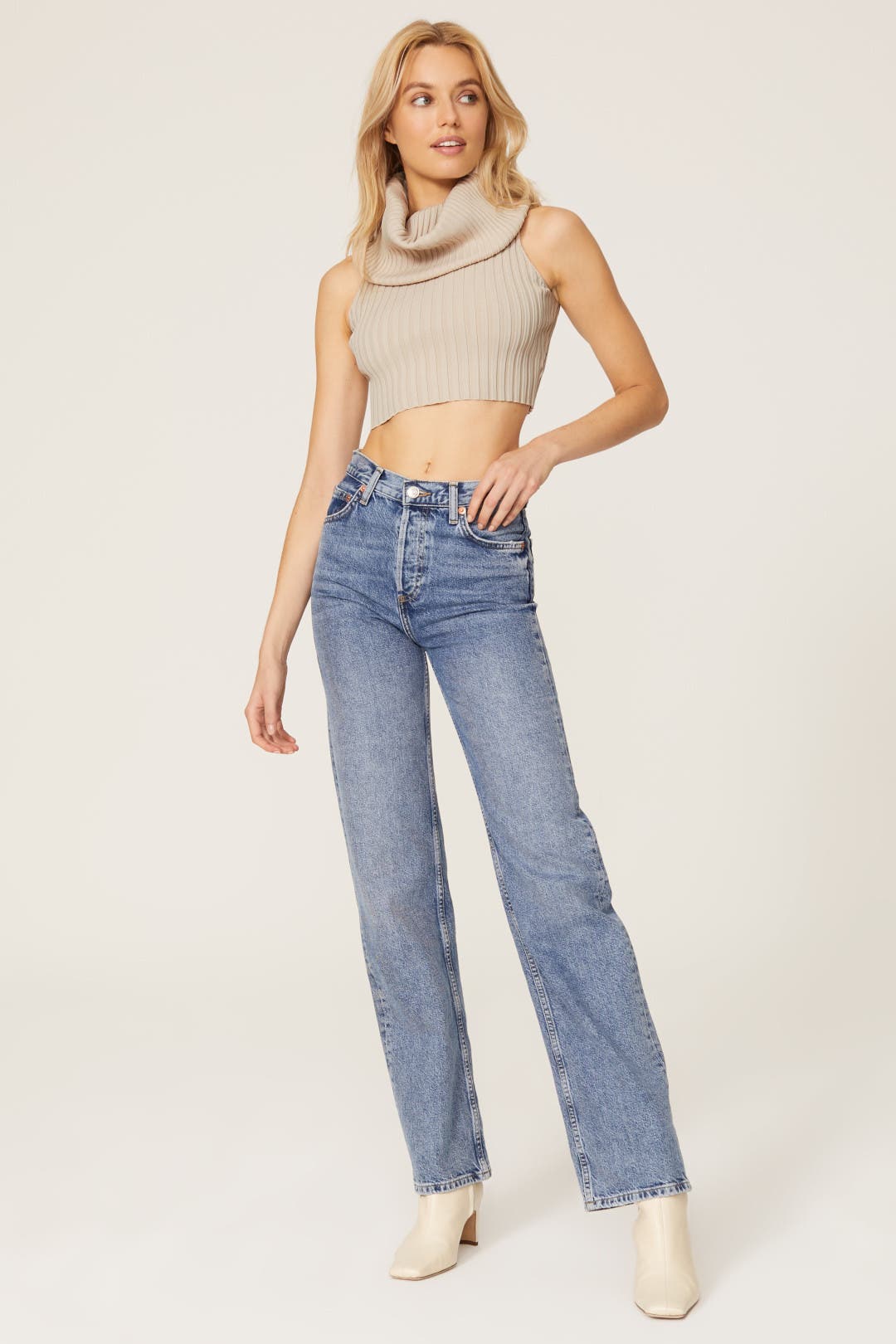 Pavia Crop Turtleneck by Aya Muse | Rent the Runway