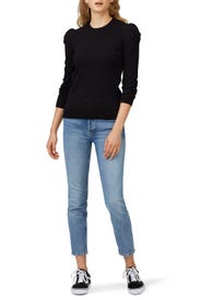 Knit Puff Sleeve Sweater by Co