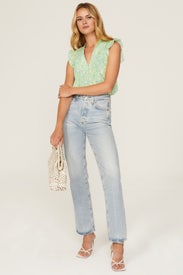 Yellow Floral Ruffle Top by Derek Lam 10 Crosby x RTR