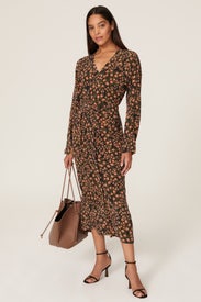 Guitain Floral Wrap Dress by Equipment