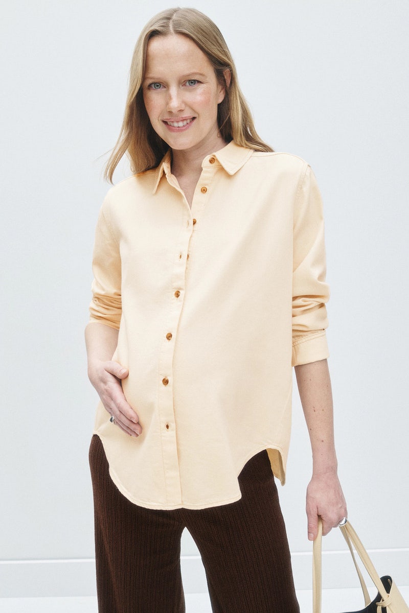 Drapey Denim Boyfriend Shirt by HATCH - Photo 0