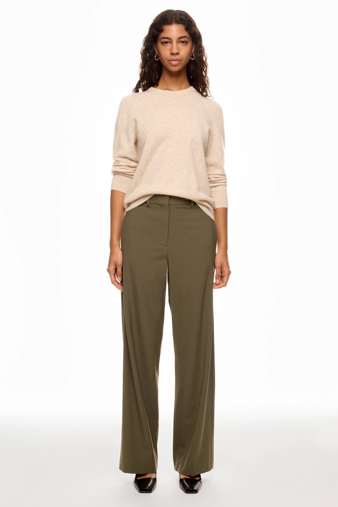 Maje Straight Leg Suit Trouser Green