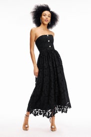 Corset Style Strapless Lace Dress by NISSA