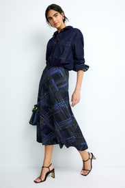 Plaid Thea Skirt by Tanya Taylor