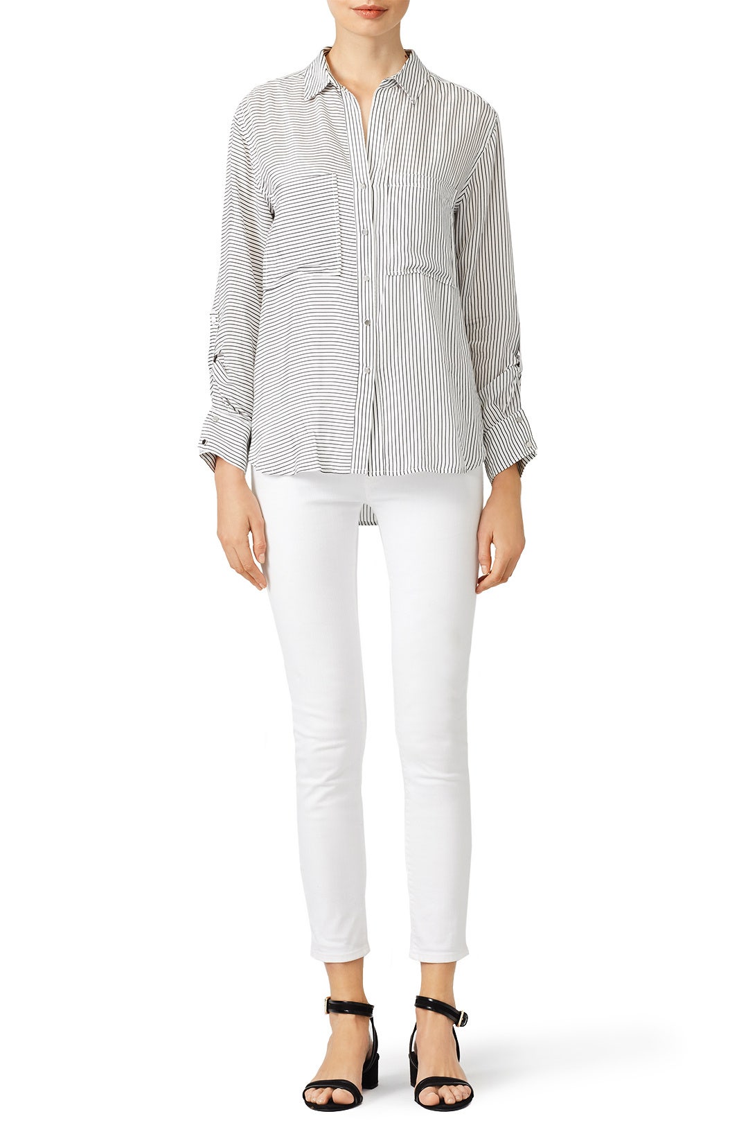 Mini Stripe Button Down Top by TART Collections 0