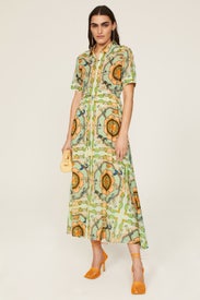 Printed Cotton Shirtdress by Tory Burch