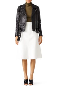 Black Jayne Classic Moto Jacket by VEDA