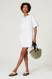 Denim Frayed Hem Dress by Victoria Victoria Beckham