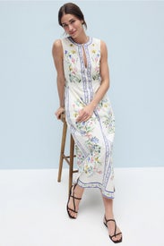 Rhonda Floral Midi Dress by Banjanan