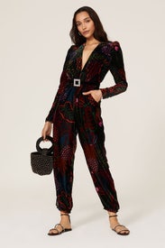 Fruits Dream Velvet Jumpsuit by FARM Rio