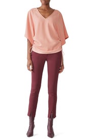 Shirred Side Tie Top by Fifteen Twenty