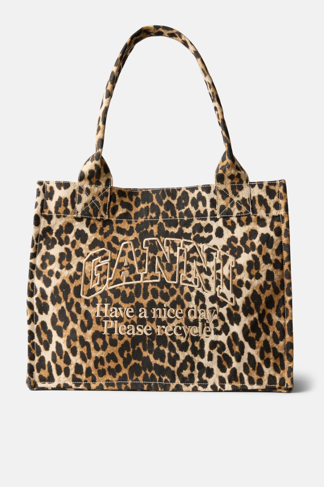 【GANNI 】Large Easy Shopper Print Tote トート レオパード Large Easy Shopper Print by GANNI | Rent the Runway