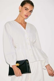 Cotton Poplin Blouse by Natori
