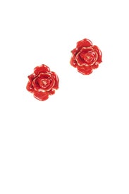 Rosette Gold Earrings by Oscar de la Renta