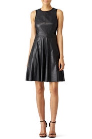 Black Vegan Leather Dress by Rebecca Taylor NYC