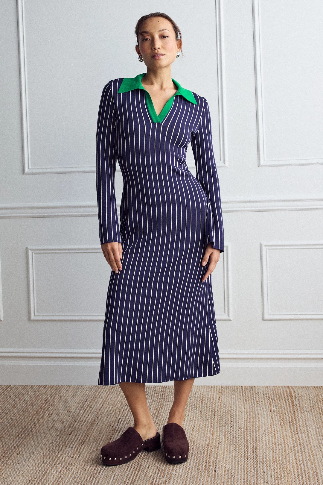 Reade Pinstripe Knit Dress by SIMONMILLER 0