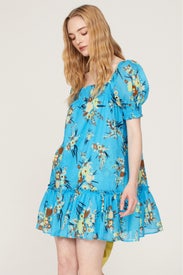 Floral Smocked Mini Dress by Tory Burch