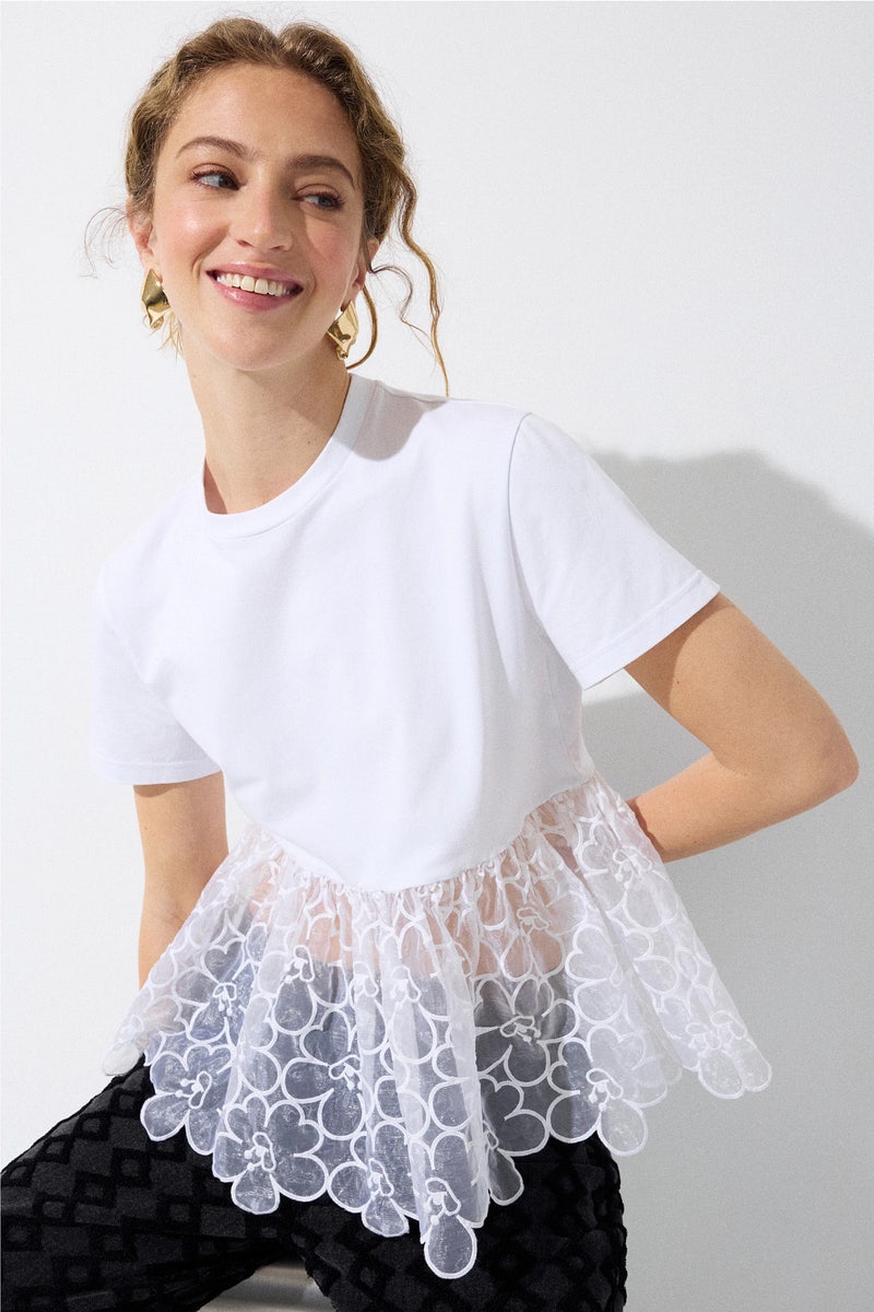 Connie Hem Detail T-Shirt by Cecilie Bahnsen - Photo 0