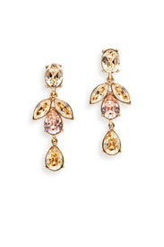 Gold Shadow Crystal Earrings by Oscar de la Renta