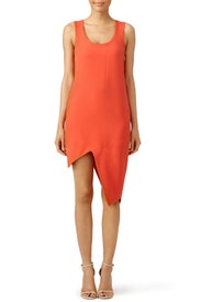 Vermillion Crisp Cut Dress by Prabal Gurung