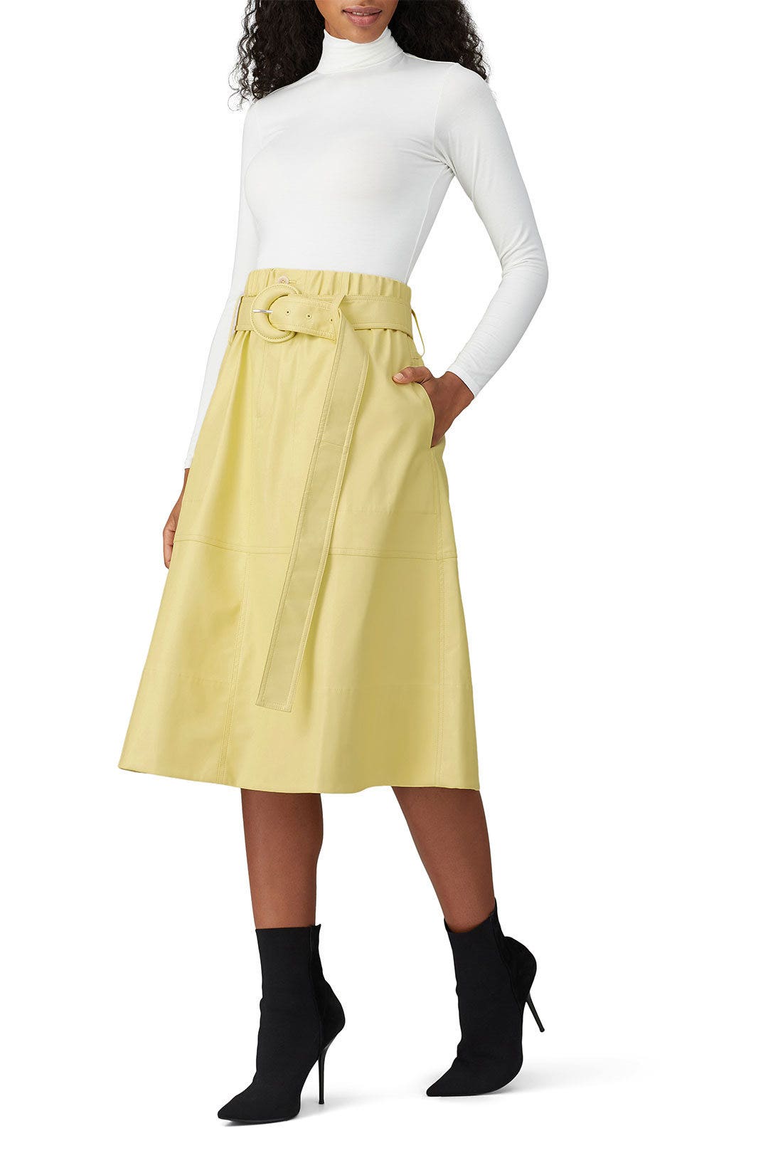 Faux Leather Midi Skirt by Proenza Schouler White Label 0