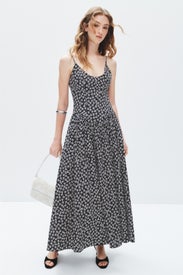 Black Floral Dena Dress by Staud