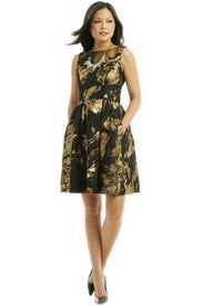 Gold Stroke Dress by Theia