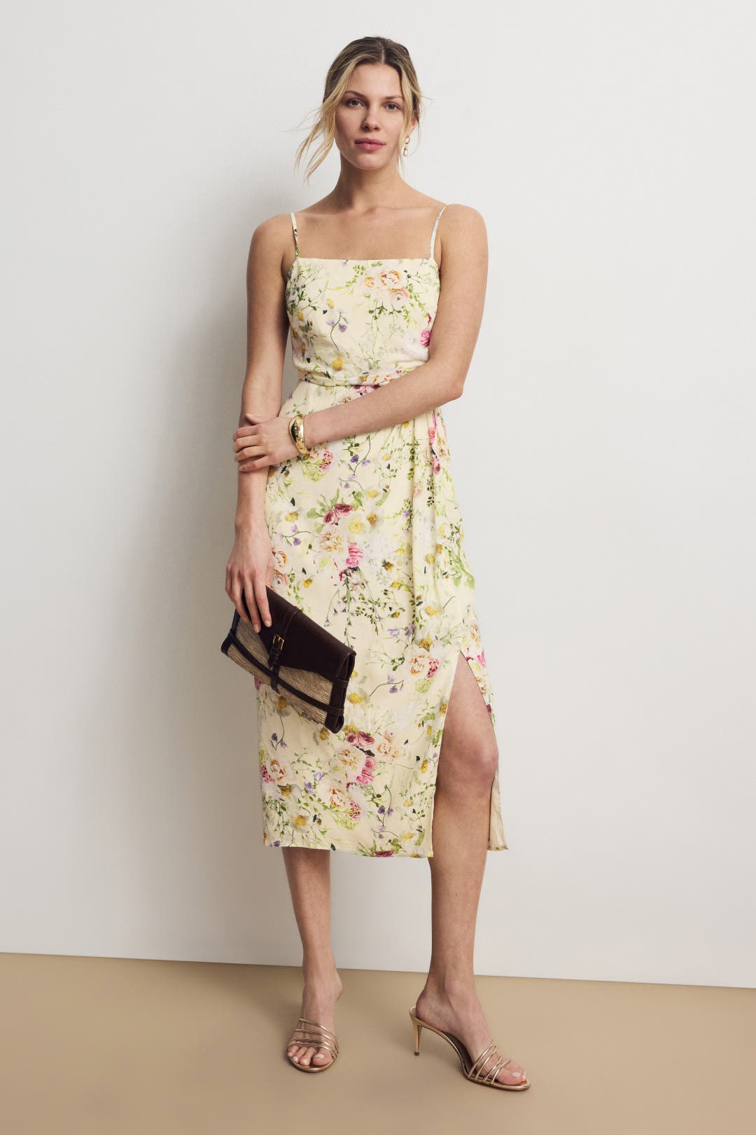 Ameri　ADAM SLENDER DRESS Square Neck Midi Dress by Adam Lippes x RTR | Rent the Runway
