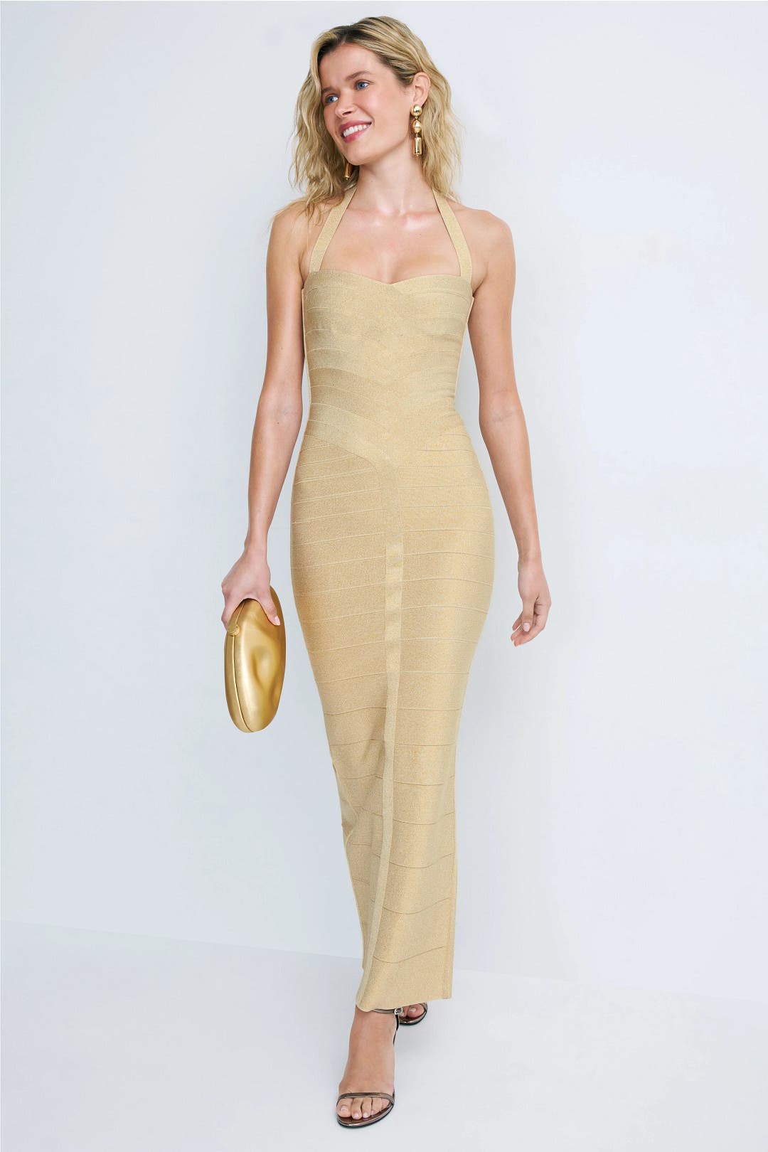 Metallic Iris Gown by Hervé Léger | Rent the Runway