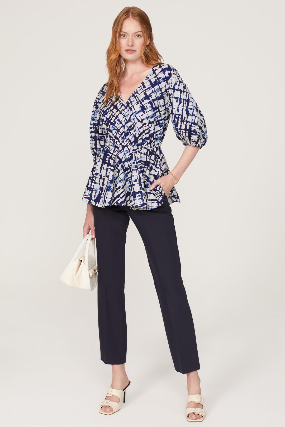 トップス prank project Voluminous Sleeve Peplum Voluminous SleeVE PEPLUM TOP