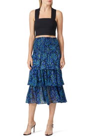 Floral Tiered Skirt by The Kooples