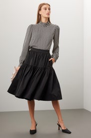 Drop Waist Faille Skirt by kate spade new york