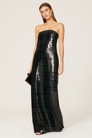 Plaid Sequin Gown by Lauren Ralph Lauren