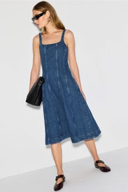 Roboli Denim Midi Dress by Maje