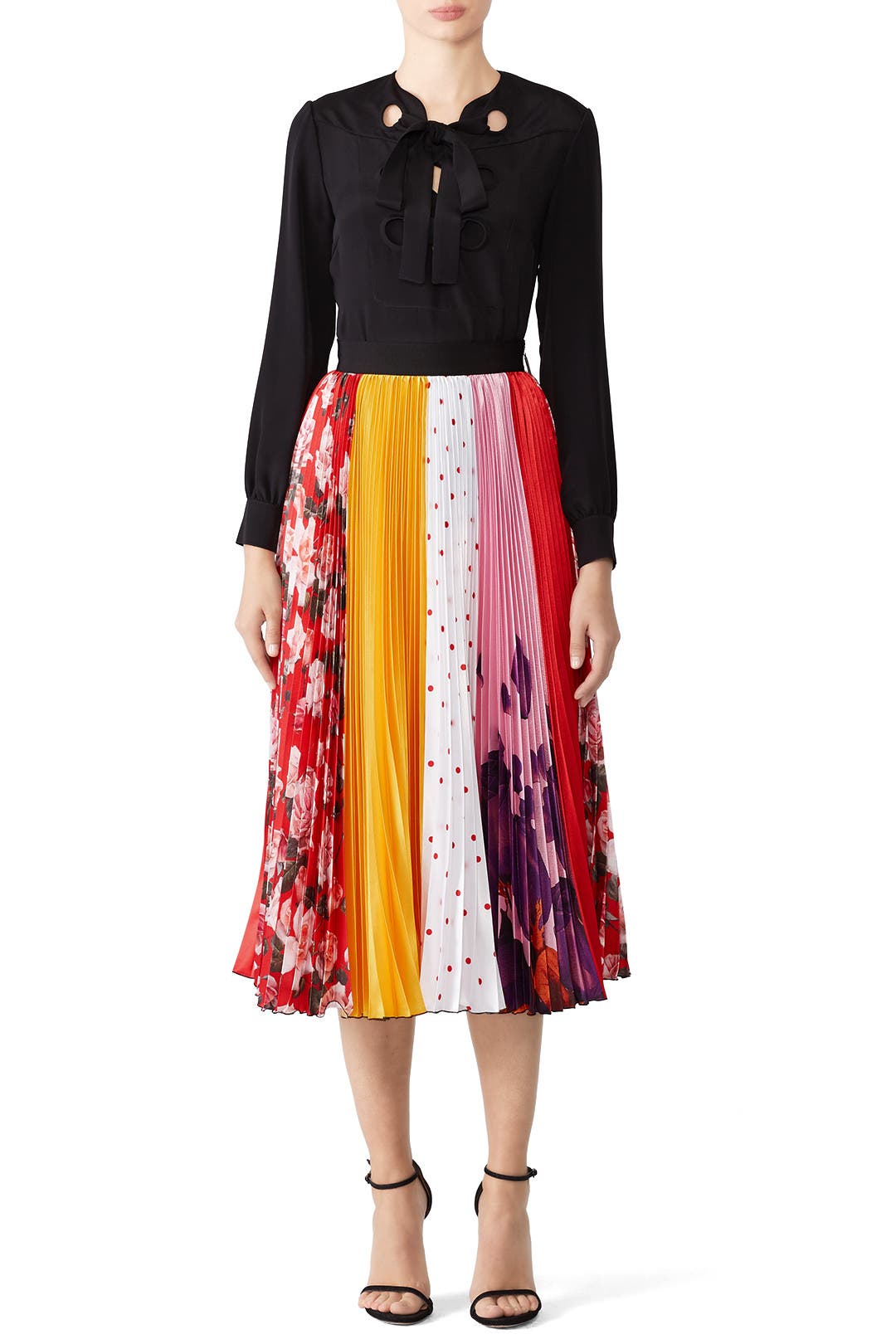 Patchwork Midi Skirt by MSGM | Rent the Runway