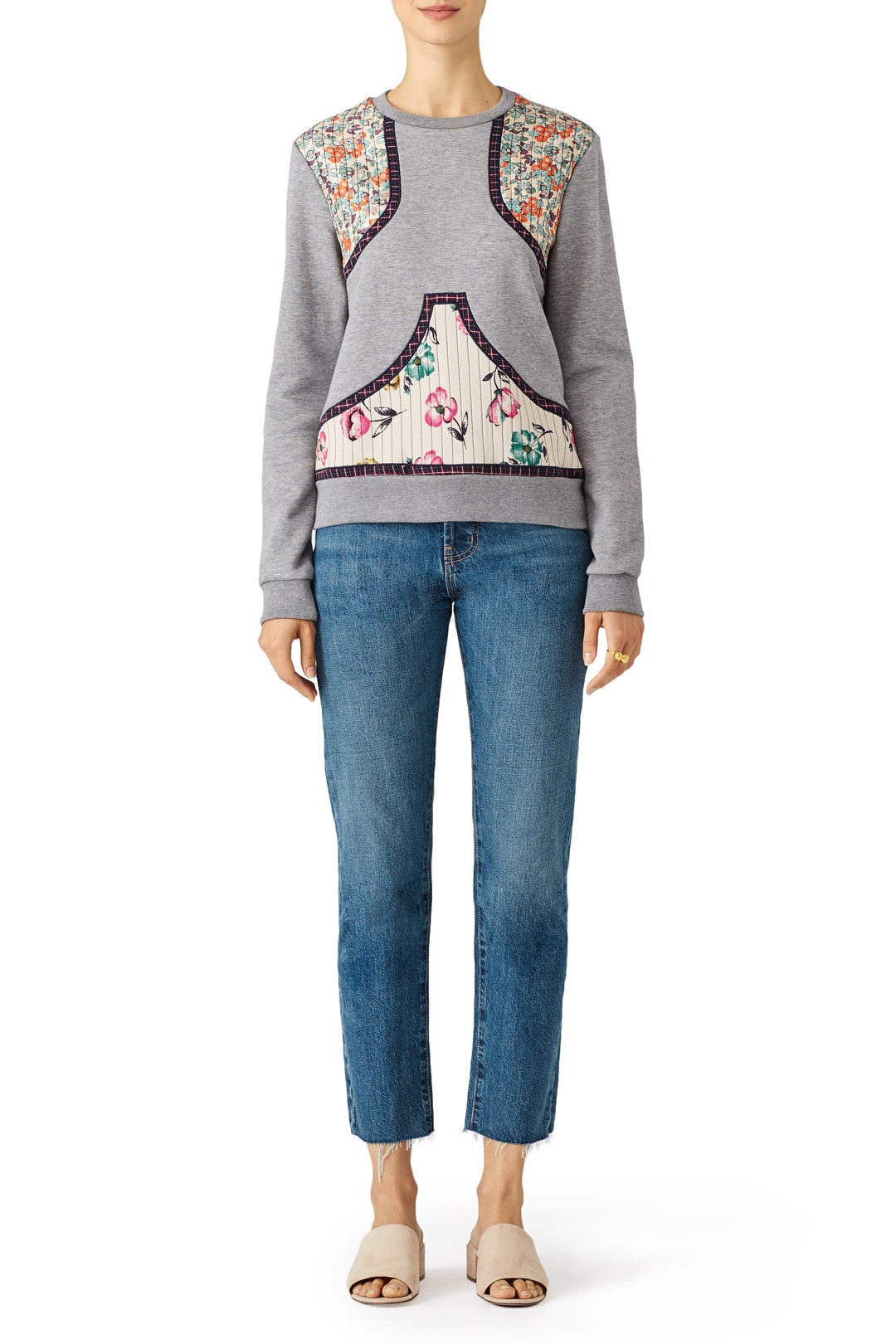 Floral Grey Sweatshirt by RED Valentino 0