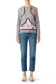 Floral Grey Sweatshirt by RED Valentino