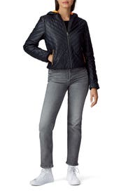 Blue Reversible Chevron Puffer by Samantha Sipos