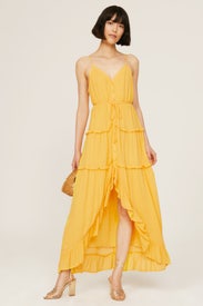 Yellow Tiered Dress by Slate & Willow