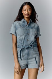 Belted Denim Chore Short All by LEE