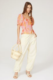 Orange Floral Top by Louna