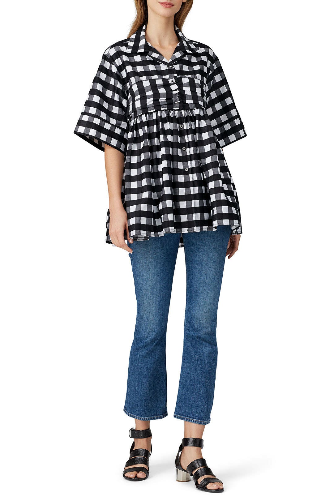 Gingham Bralett Shirt by Marques' Almeida 0