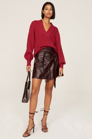 Red Ribbed Sweater by Marissa Webb x RTR