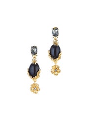Jet Crystal Bouquet Earrings by Oscar de la Renta