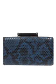 Navy Snake Minaudiere by Sondra Roberts