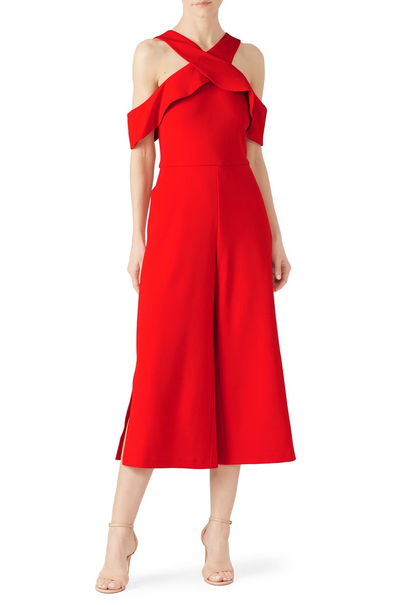Cross Front Ruffle Jumpsuit by Slate & Willow - Photo 0