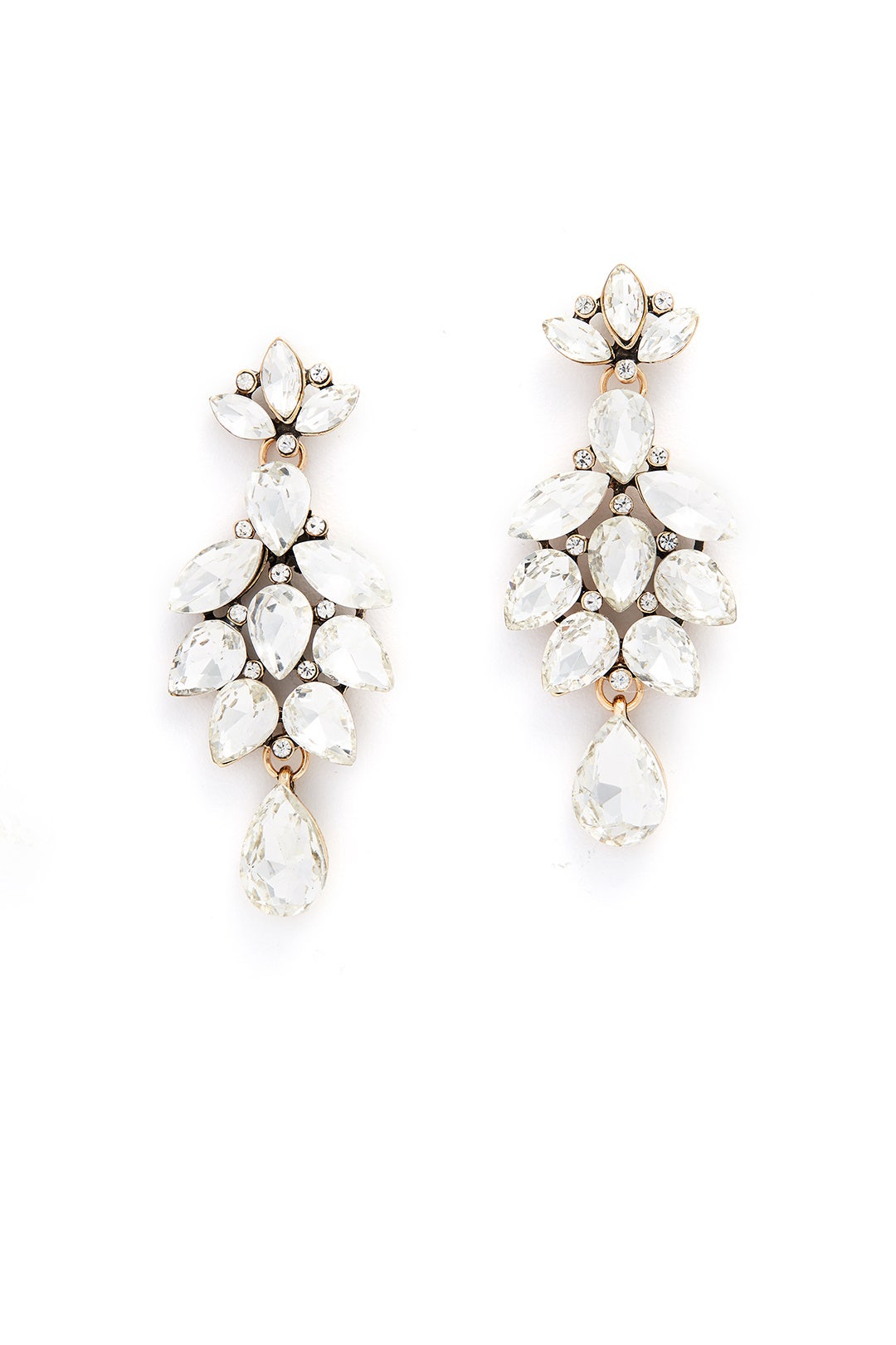 Crystal Teardrop Statement Earrings by Slate & Willow Accessories