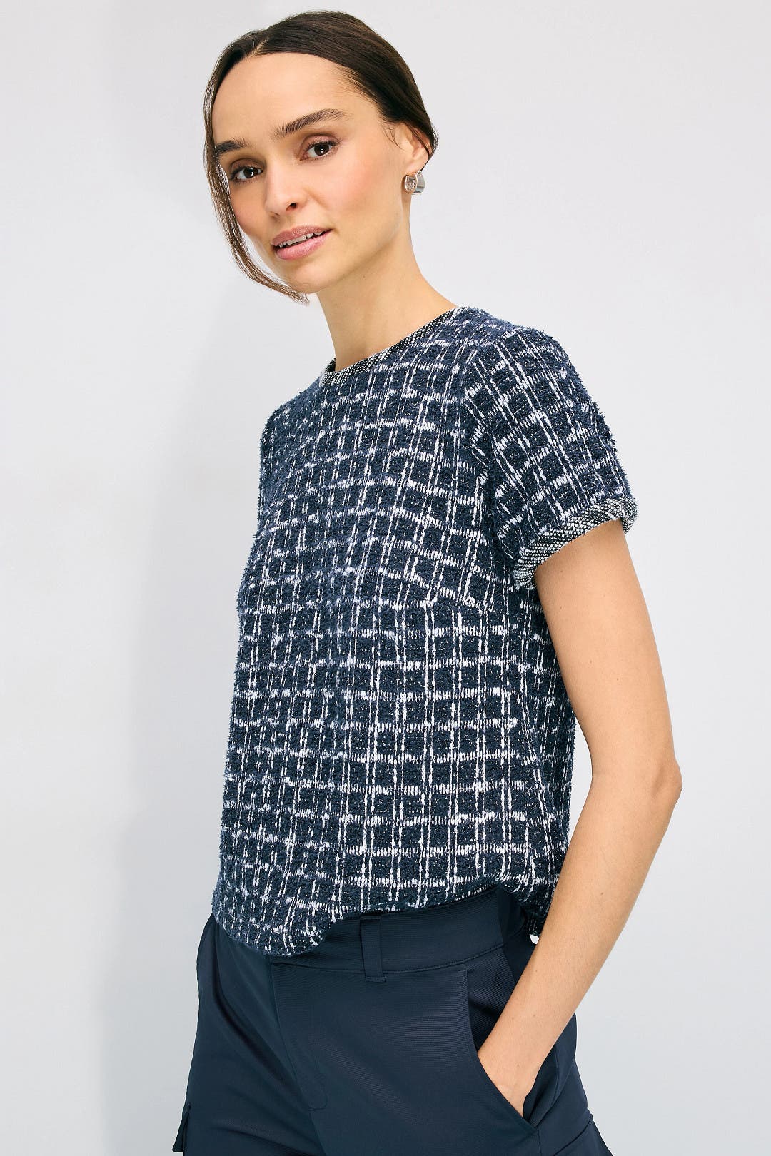 Crew Neck Short Sleeve Baby Tee by CeCe | Rent the Runway