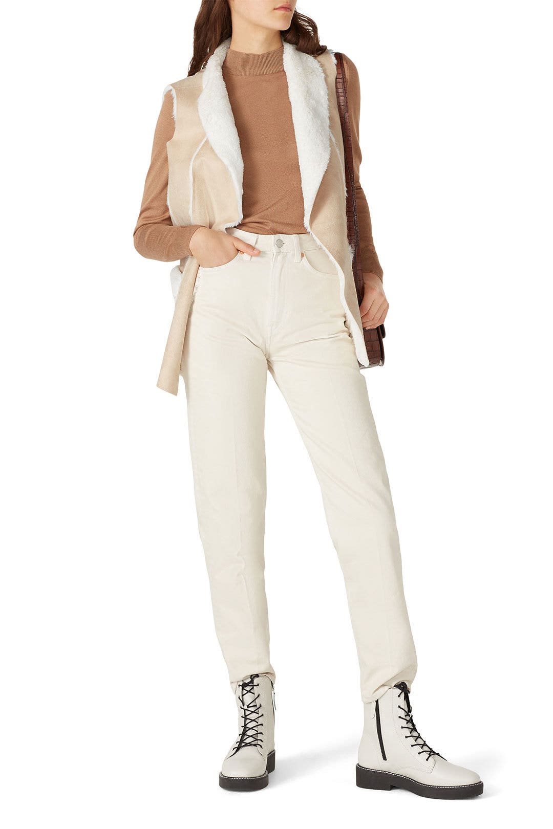 Chrissie Faux Fur Vest by cupcakes and cashmere 0